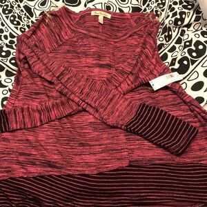 NWT layered pink and black long sleeve shirt